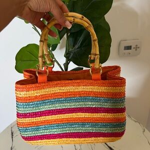 Colorful Striped Women's Handbag